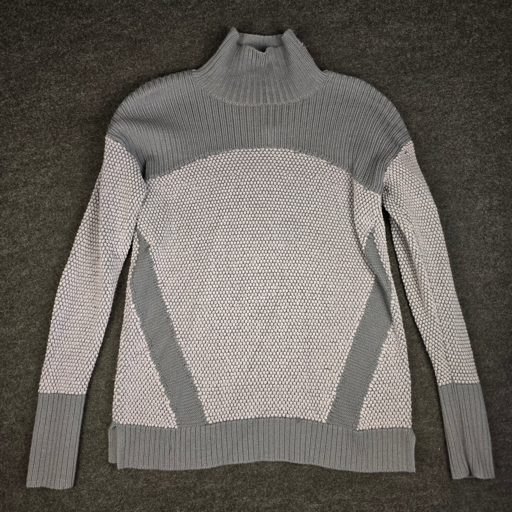 Lululemon Women's Gray Warm & Restore Sweater Mock Neck Knit Pullover Size 6